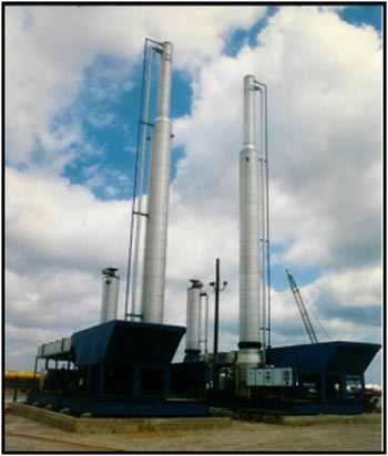 Lean oil absorption system used to process natural gas and oil. 