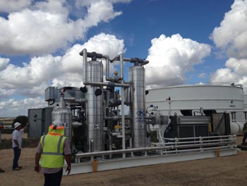 Vapor recovery systems used during oil and gas processing.